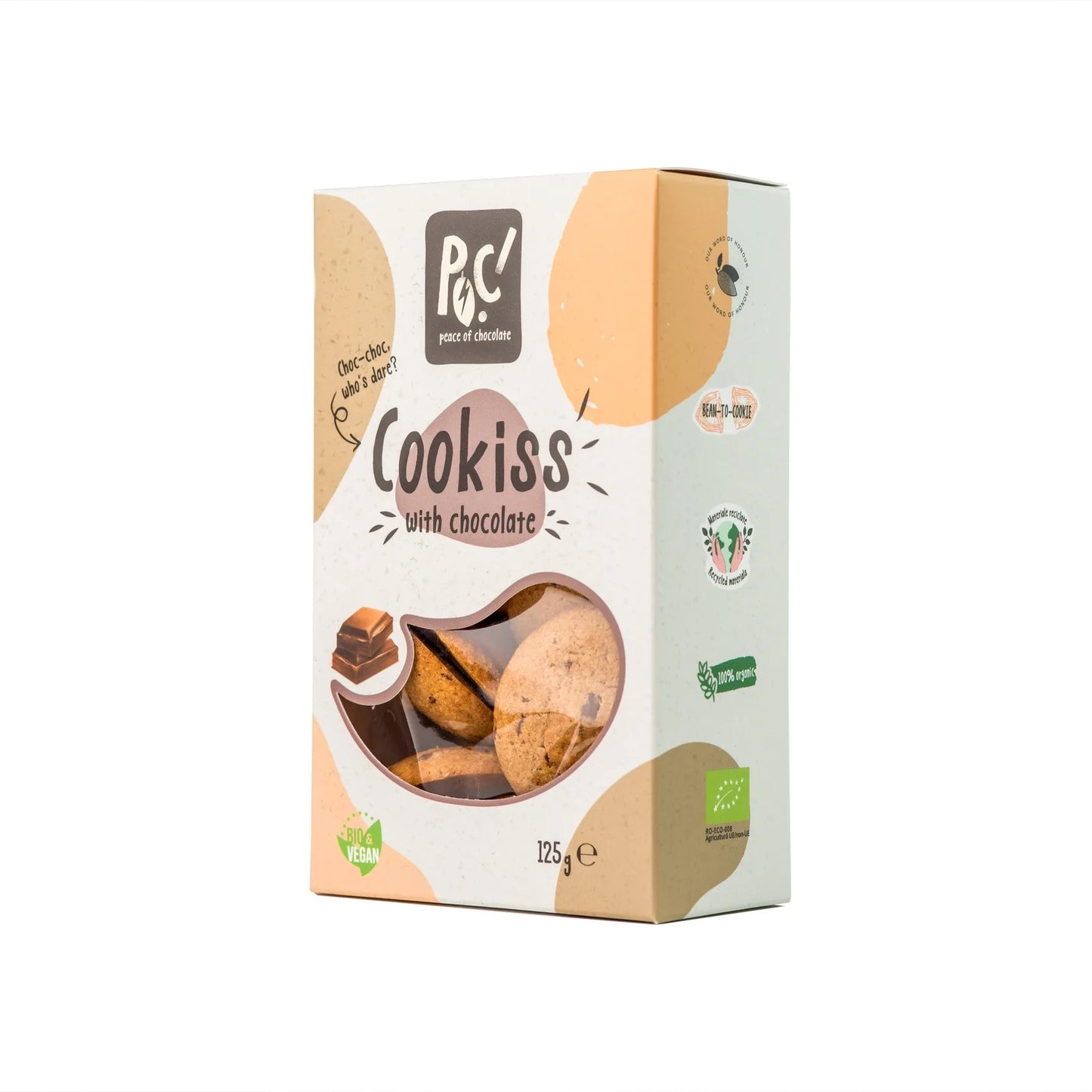 Biscuiți din ovăz cu ciocolată 125g, ecologici