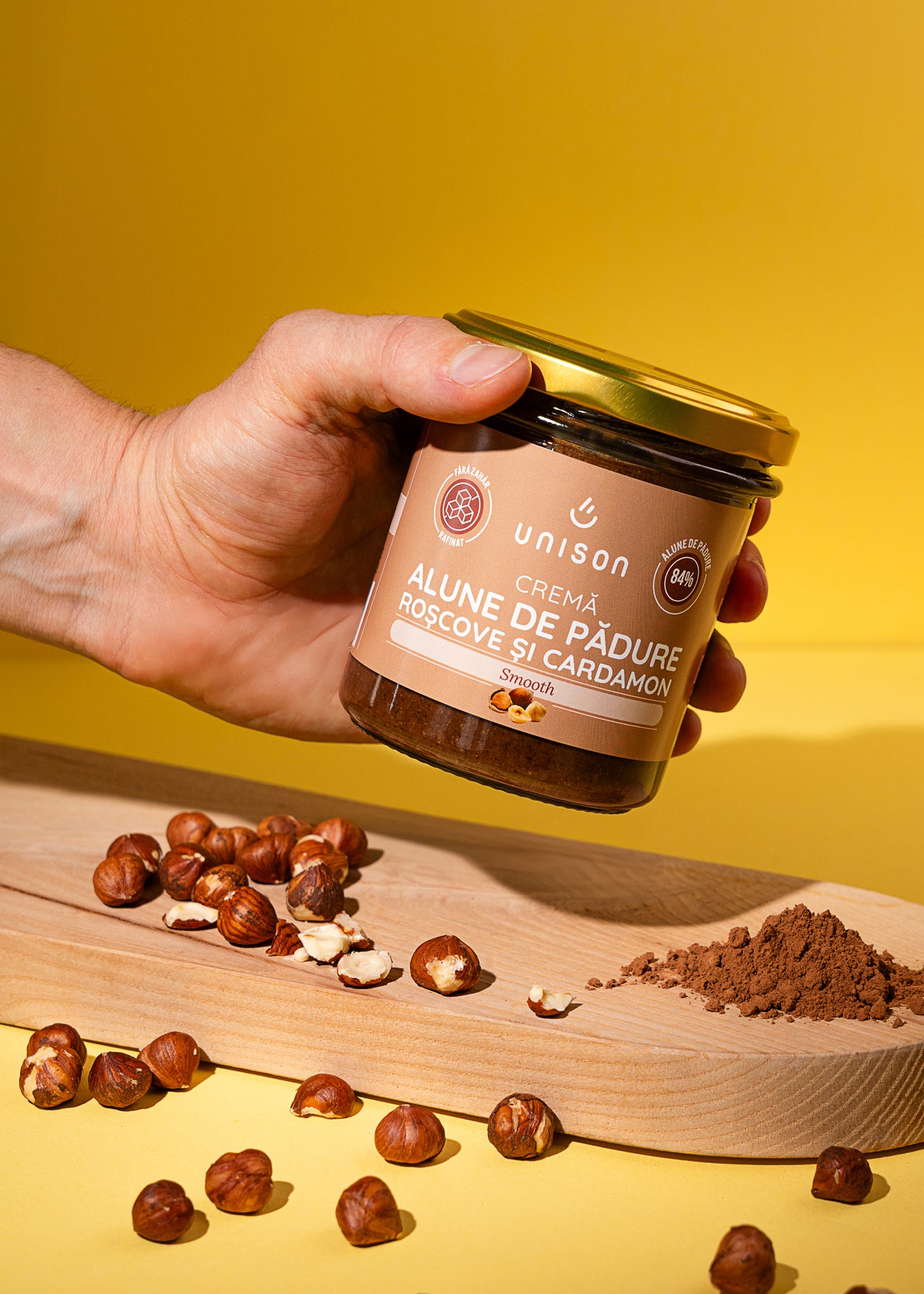 Crema de alune de padure cu roscove fara zahar 300g
