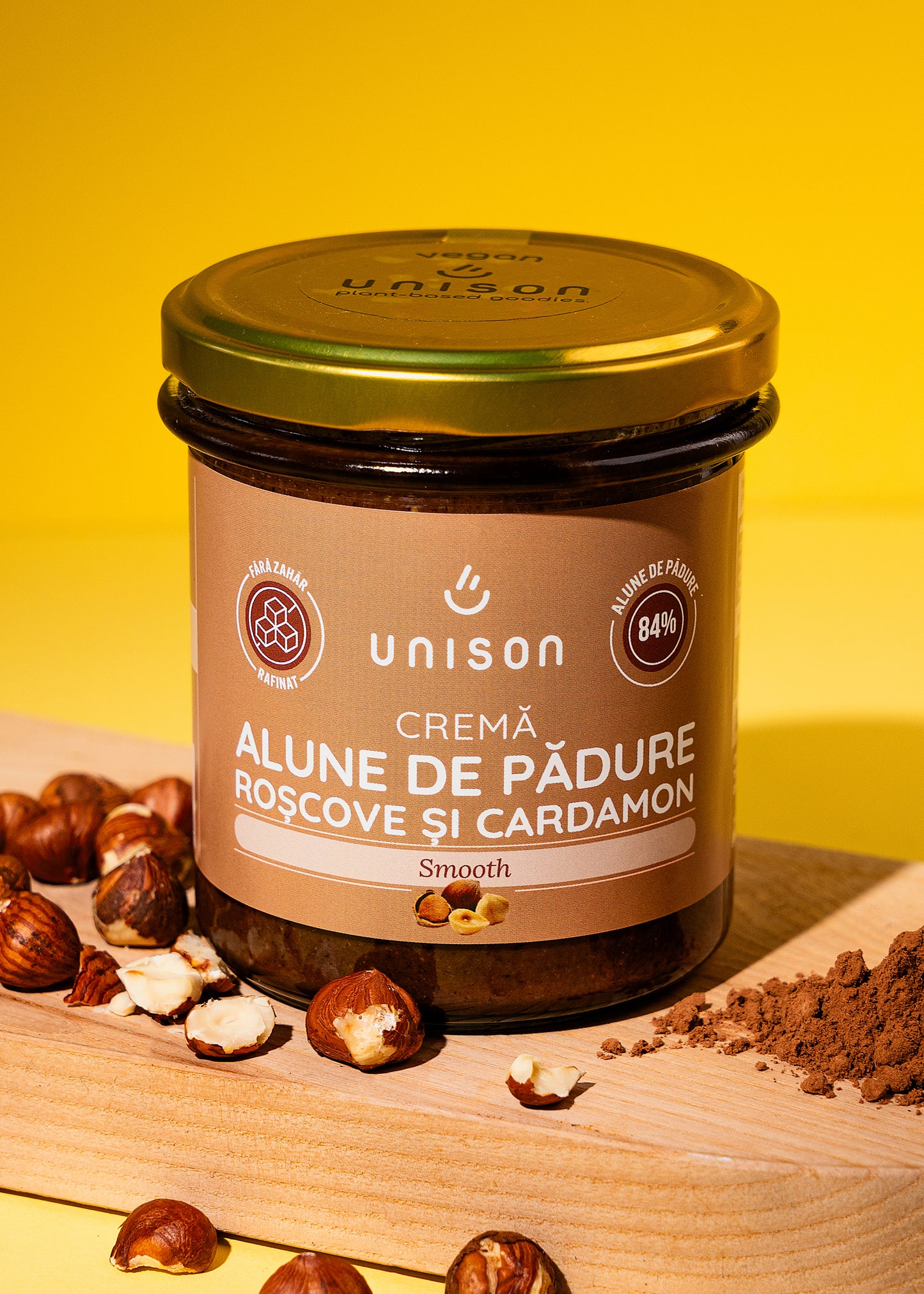 Crema de alune de padure cu roscove fara zahar 300g