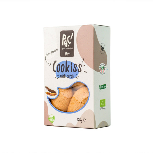 Biscuiți din ovăz cu carob 125g, ecologici