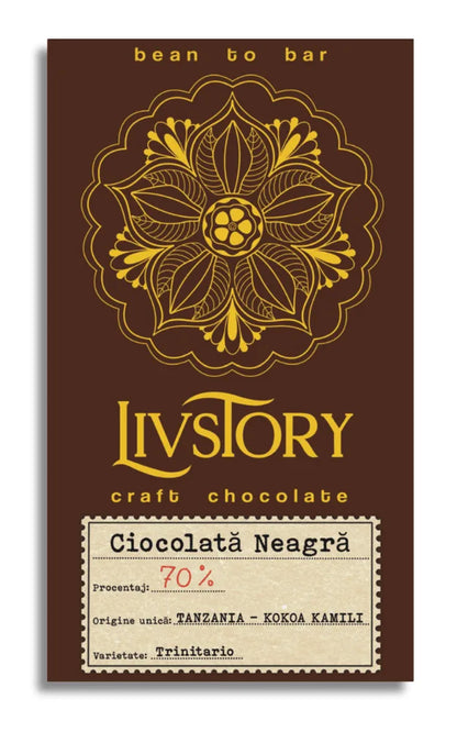 Ciocolată Neagră 70% bean to bar origine Tanzania