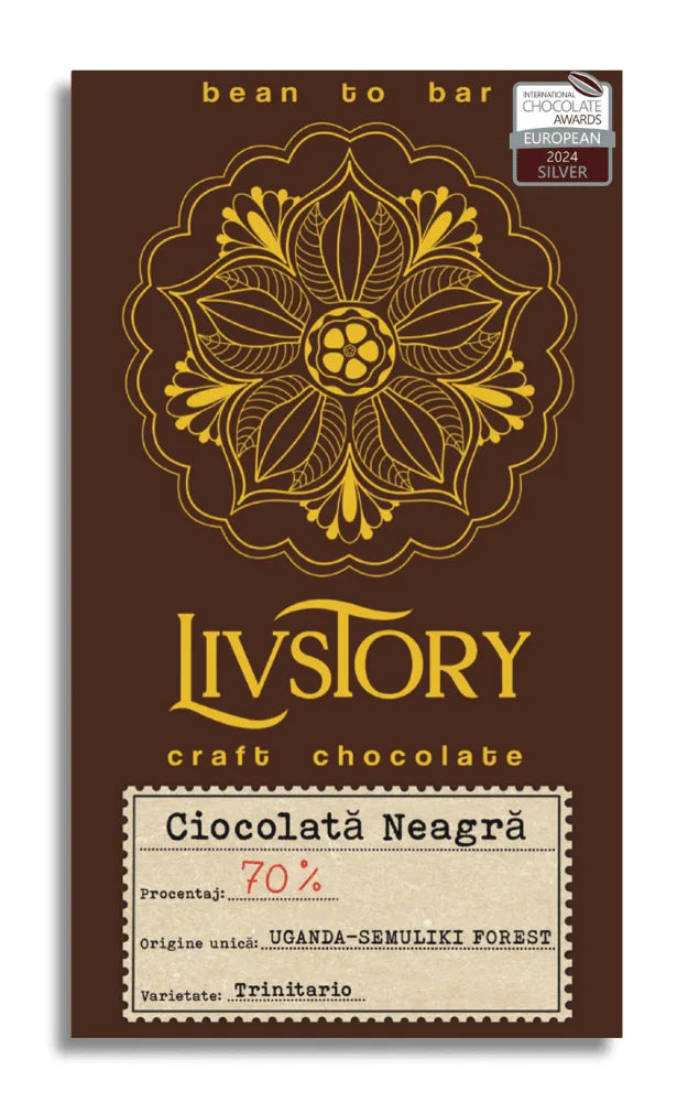 Ciocolată Neagră 70% bean to bar origine Uganda