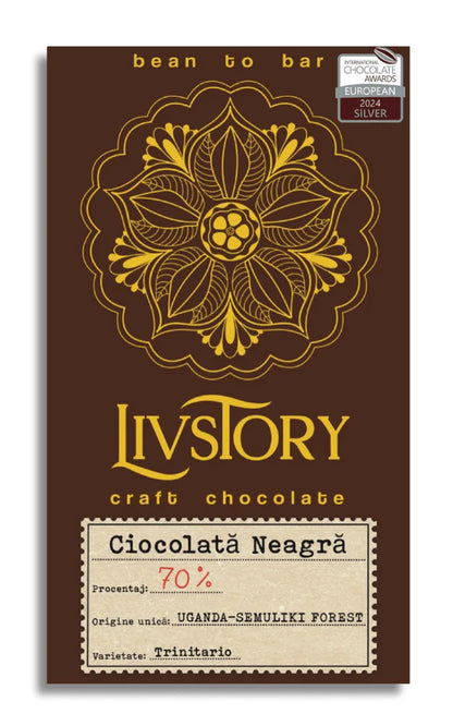Ciocolată Neagră 70% bean to bar origine Uganda