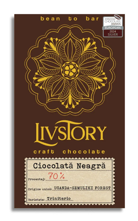 Ciocolată Neagră 70% bean to bar origine Uganda