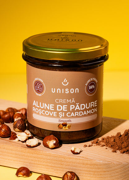 Crema de alune de padure cu roscove fara zahar 300g
