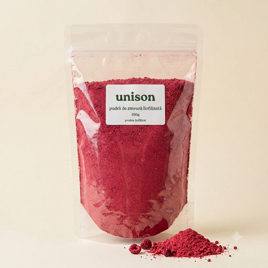 Pudră de zmeură liofilizată
